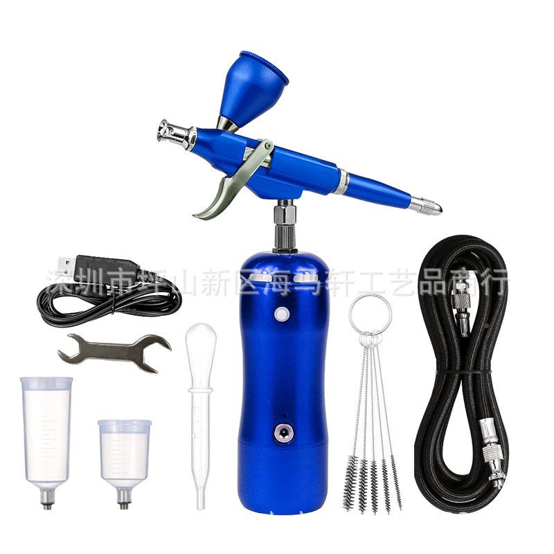 eay热销自动停启充式TPL电b动小喷笔泵气套装模型喷漆上电色