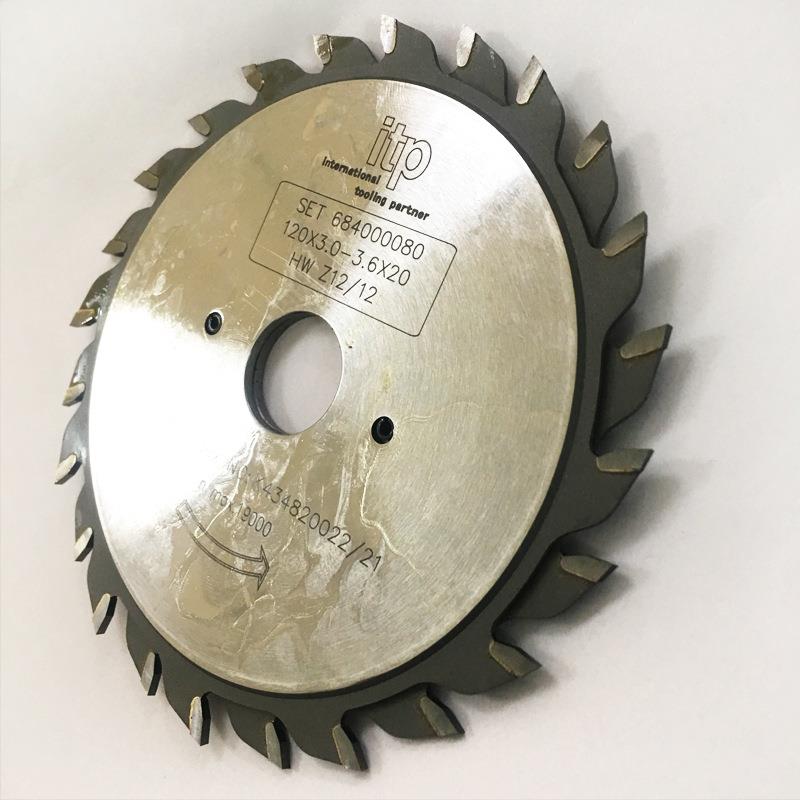 德国蓝120*20*2锯帜双片120*20*24裁T推台锯板专用木工划线划槽小