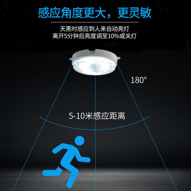 家用室内吸顶灯一拖二LED农村家用阳台过道楼道走廊带感应