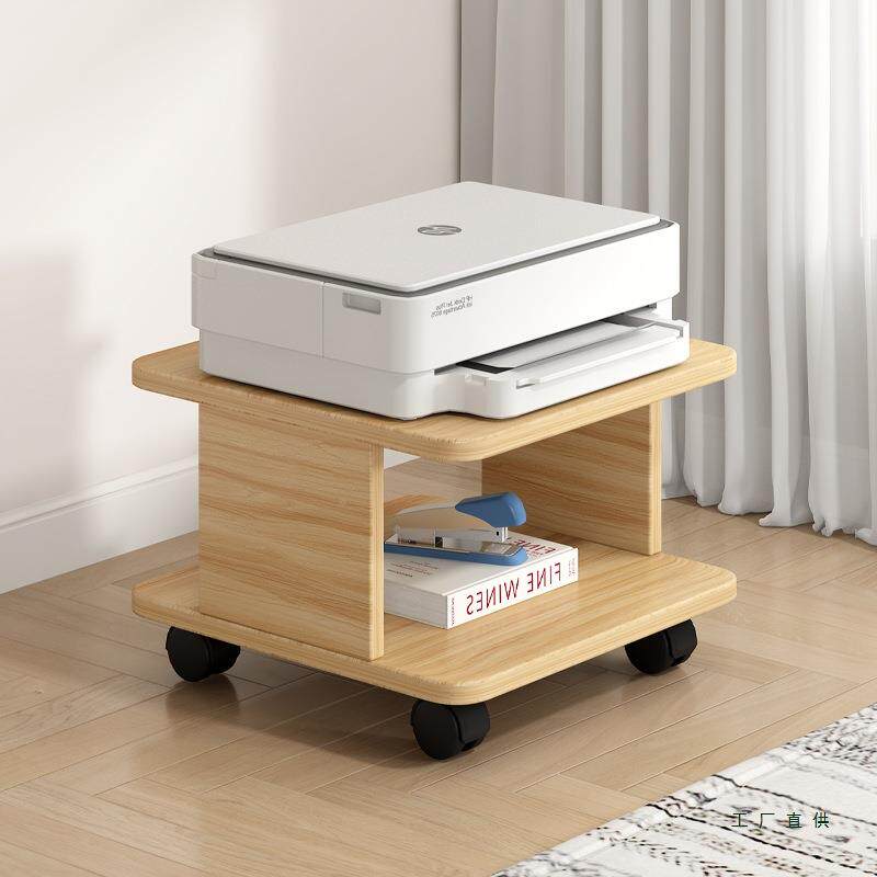 电脑桌打印QXW机置物架可落地移动打印柜置承重办放公桌边多台层