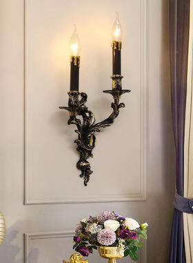 法式全铜壁灯室客卧VOR厅背景室睡房书房餐厅走廊过道内黑色墙个
