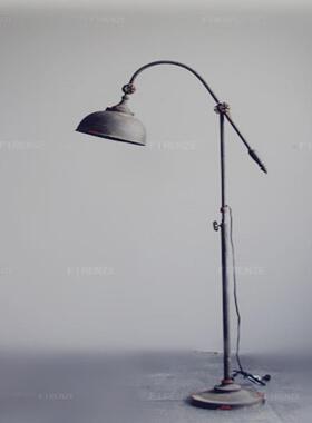 美式复古工业风落地灯师设计造型可调节63665上下室餐厅卧发旁落