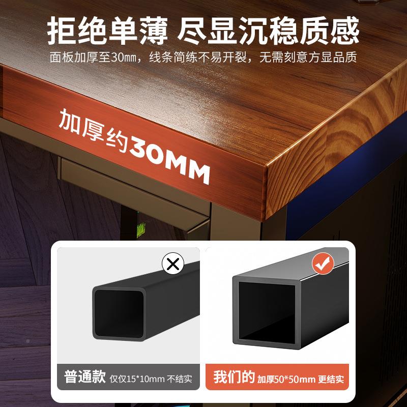 实木电脑桌台家A785竞用学生书桌写字桌卧室式简双人电办公桌约工