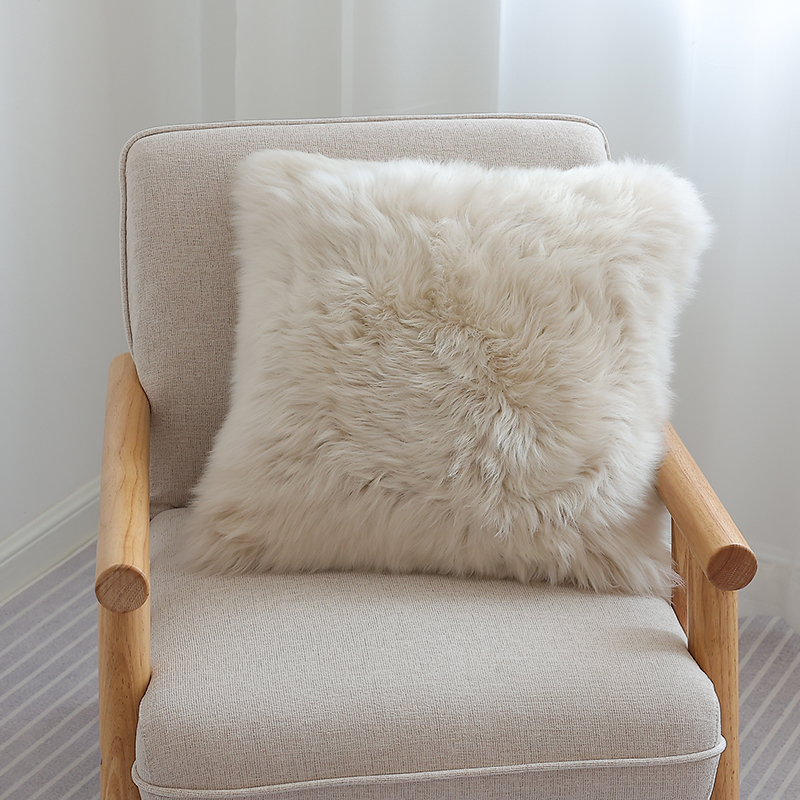 澳洲纯羊毛抱枕羊毛靠垫纯u羊毛沙发垫椅垫坐垫羊毛抱抱垫靠背坐