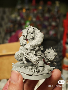 微缩模型 雕像 战锤 兽人机枪手