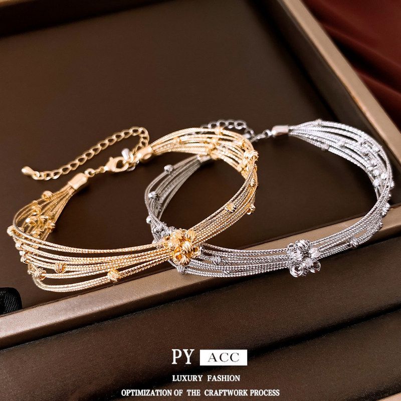 花球轻奢个性简约多层开口高级