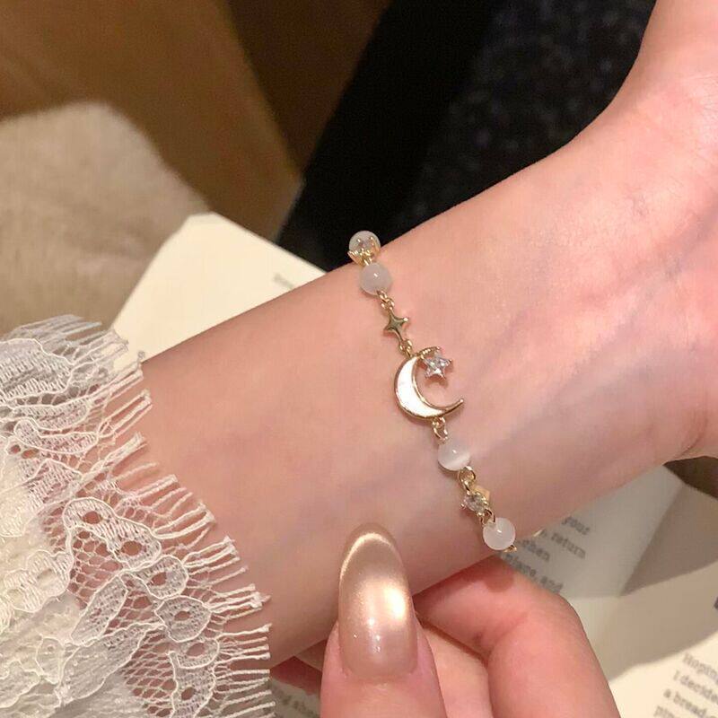 时尚猫眼石锆石女吊坠手饰手环