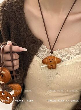 系创意女生面包miu包包汽车秋冬