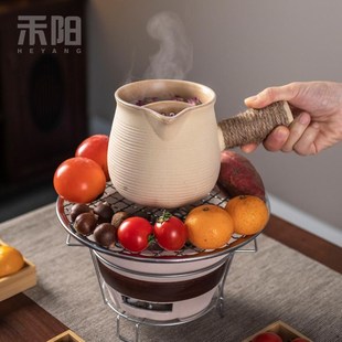 烤奶茶罐围炉煮茶壶陶壶陶罐家用器具全套罐罐壶烤火炉套装 禾阳