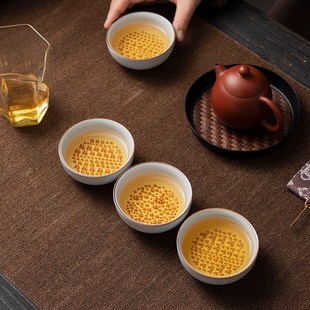 汝窑陶瓷哈哈杯个人专用主人杯趣味喝茶杯单杯创意品茗茶盏茶杯碗