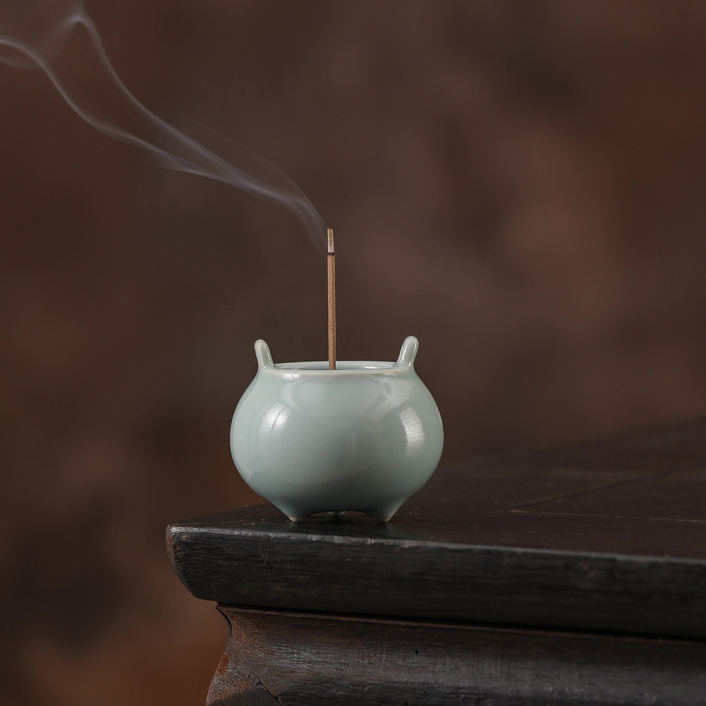 复古汝窑陶瓷双耳香薰炉茶道桌面家用香插创意高级感禅意香炉摆件,餐饮具,茶道/香炉,淘宝优惠券,粉丝福利购,淘宝优惠卷