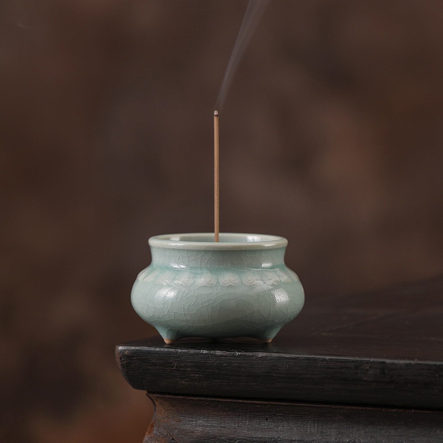 汝窑如意三足香炉陶瓷小香炉家用室内线香香插茶道桌面熏香炉摆件,餐饮具,茶道/香炉,淘宝优惠券,粉丝福利购,淘宝优惠卷