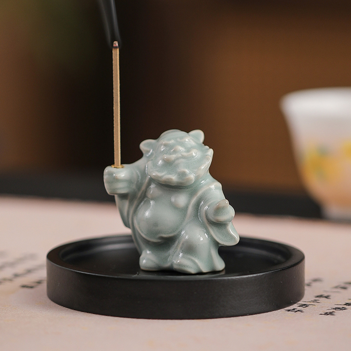 汝窑钟馗香插陶瓷线香香插防职场小人工位办公桌面茶台香薰炉摆件,餐饮具,茶道/香炉,淘宝优惠券,粉丝福利购,淘宝优惠卷
