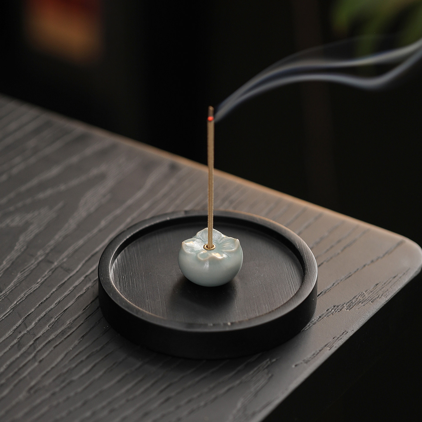 卧室禅意茶道香薰炉汝窑荷叶柿子线香托盘线香插香座摆件点香器,餐饮具,茶道/香炉,淘宝优惠券,粉丝福利购,淘宝优惠卷