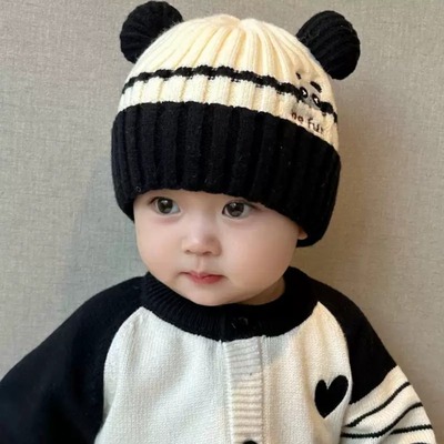 冬天保暖帽子儿童可爱百搭男女宝宝2025新款户外防风防寒毛线帽子
