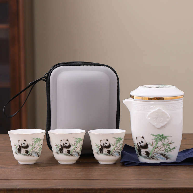 旅行茶具便携式户外露营小套装一壶三杯泡茶壶快客杯简约喝茶装备,餐饮具,旅行茶具,淘宝优惠券,粉丝福利购,淘宝优惠卷