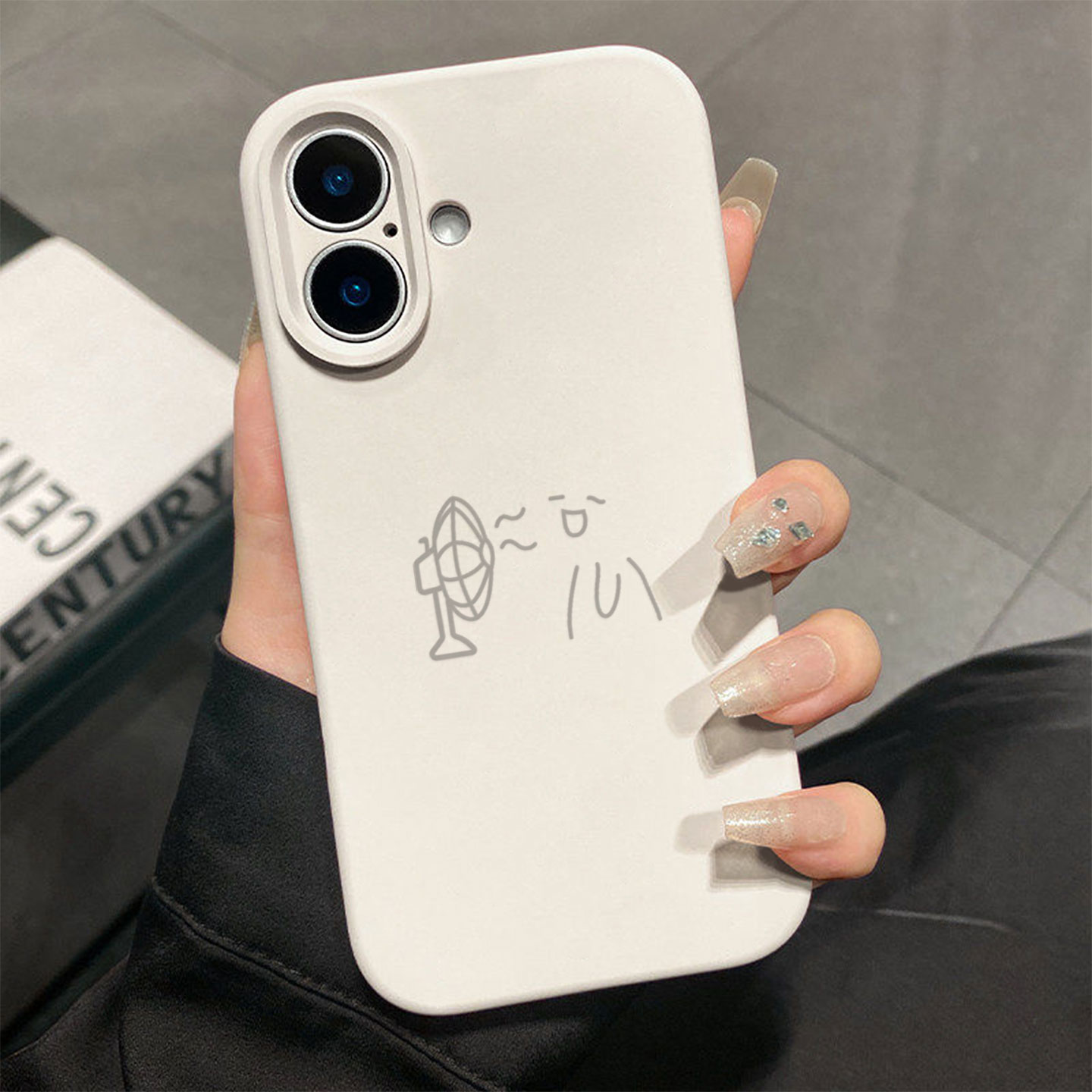 吹风扇小人适用于苹果17promax手机壳液态硅胶iPhone16pro保护套情侣15新款创意14超好看独特13全包12超火软