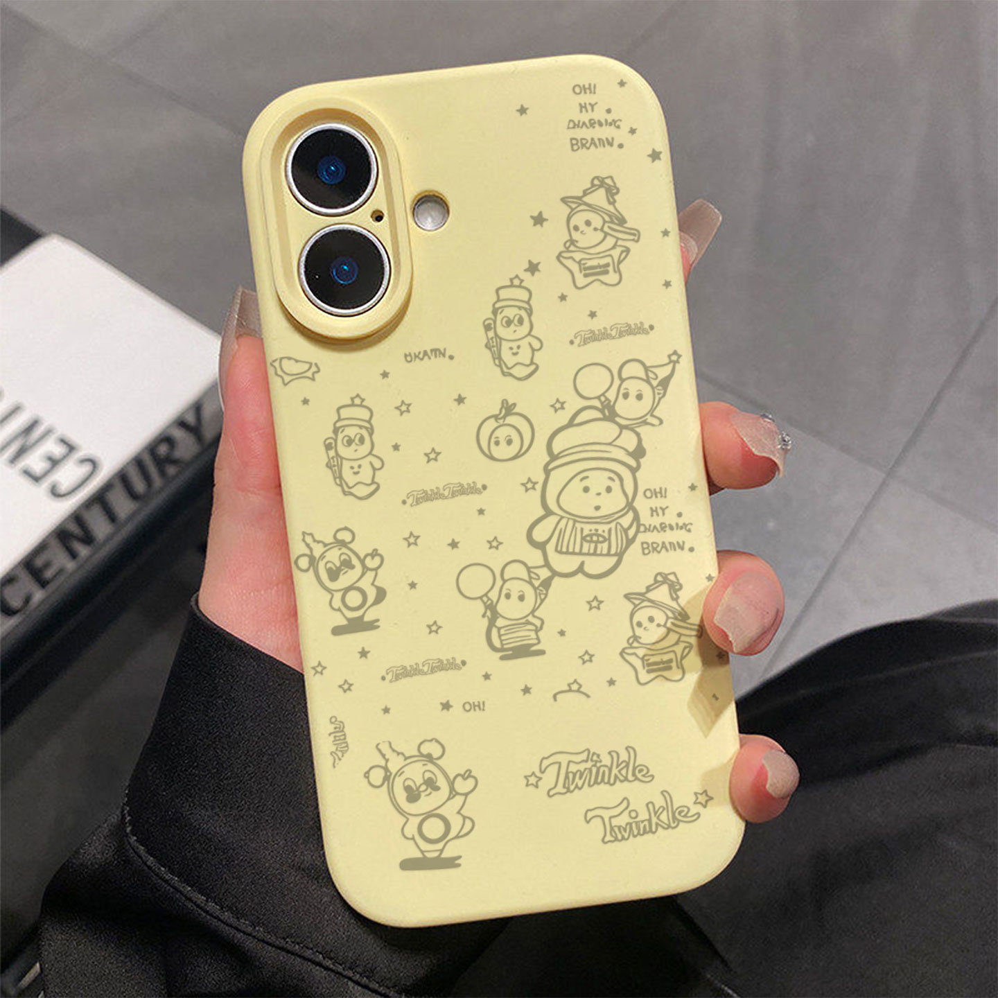 玩偶星星人适用于苹果17promax手机壳液态硅胶iPhone16pro保护套情侣15新款创意14超好看独特13全包