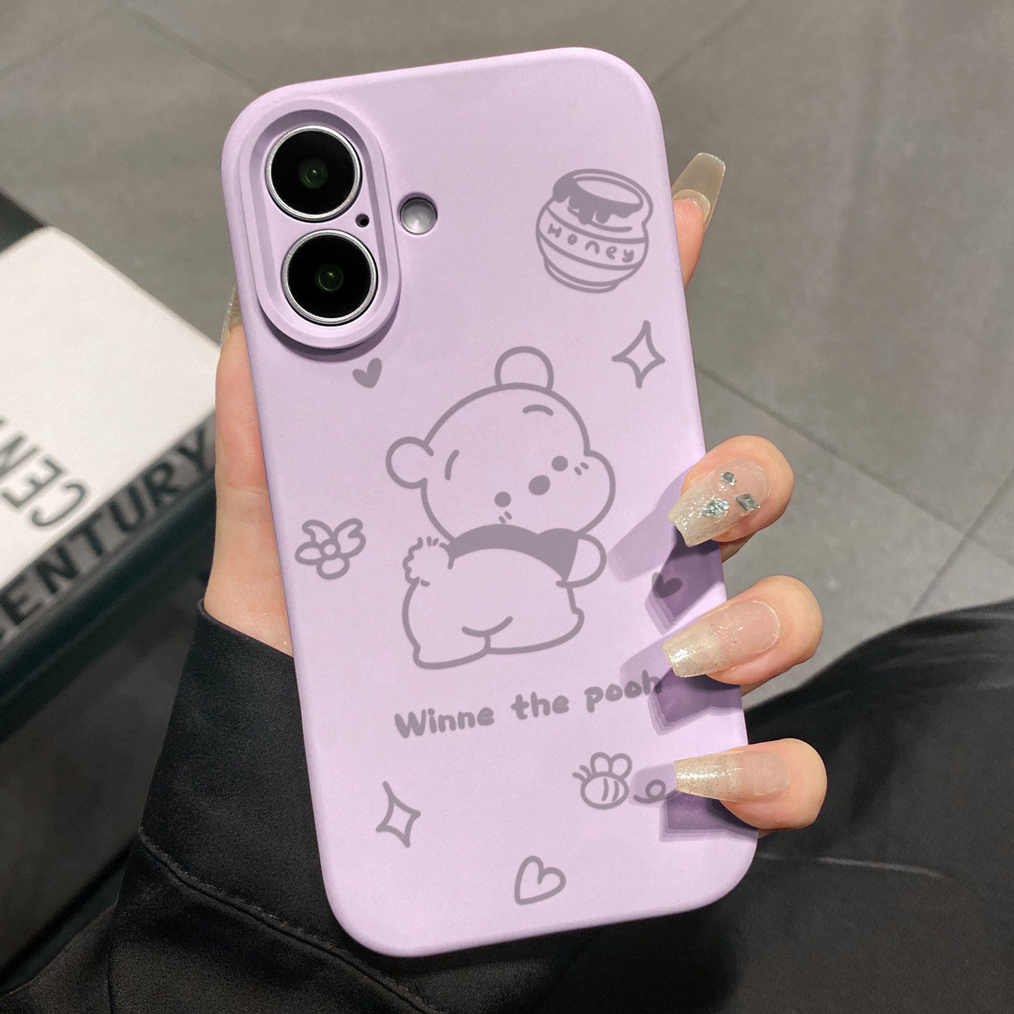 蜂蜜翘屁维尼熊适用于苹果17promax手机壳液态硅胶iPhone16pro保护套情侣15新款创意14超好看独特13全包12超