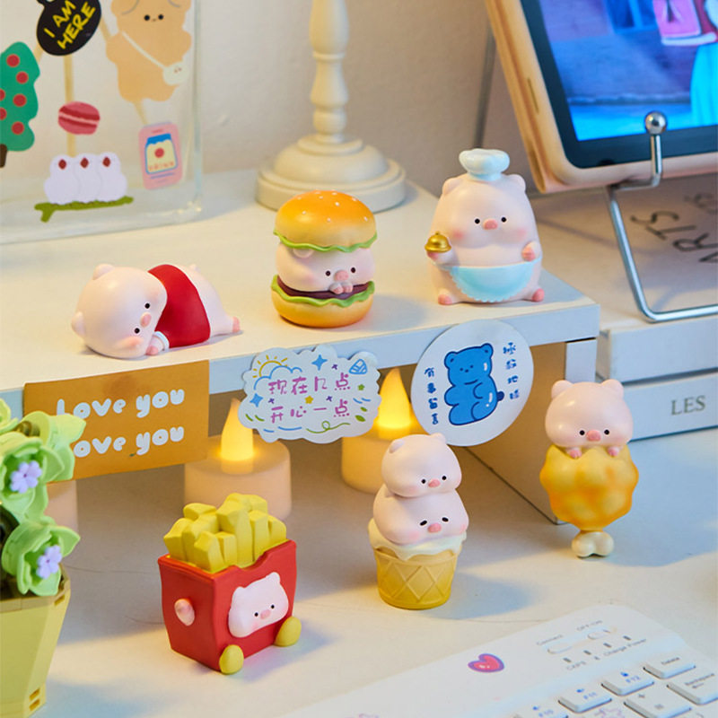 猪猪汽车摆件卡通小猪可爱食玩摆件桌面装饰树脂公仔创意儿童礼物,工业油品/胶粘/化学/实验室用品,树脂,淘宝优惠券,粉丝福利购,淘宝优惠卷
