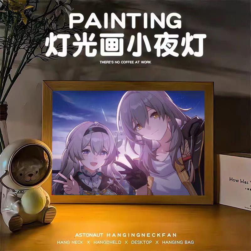星穹铁道灯光画镜子黑塔镜流符玄饮月君琉璃周边小夜灯摆生日礼物