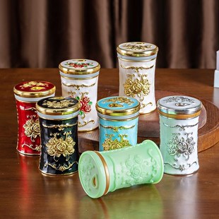 欧式 牙签收纳 复古牙签g筒抽取式 家用办公室客厅餐桌茶几便携个性