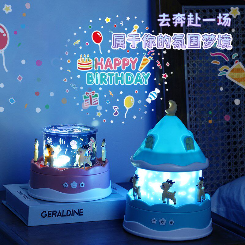 2025星空投影仪小夜灯玩具卧室灯满天星氛围O六一儿童女孩生日礼