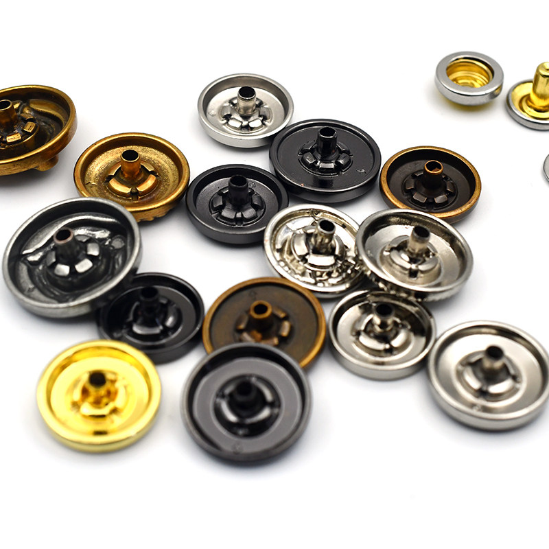 按扣免缝钉扣子母扣高档衣服暗摁扣金属隐形羽绒R服四合扣圆形纽