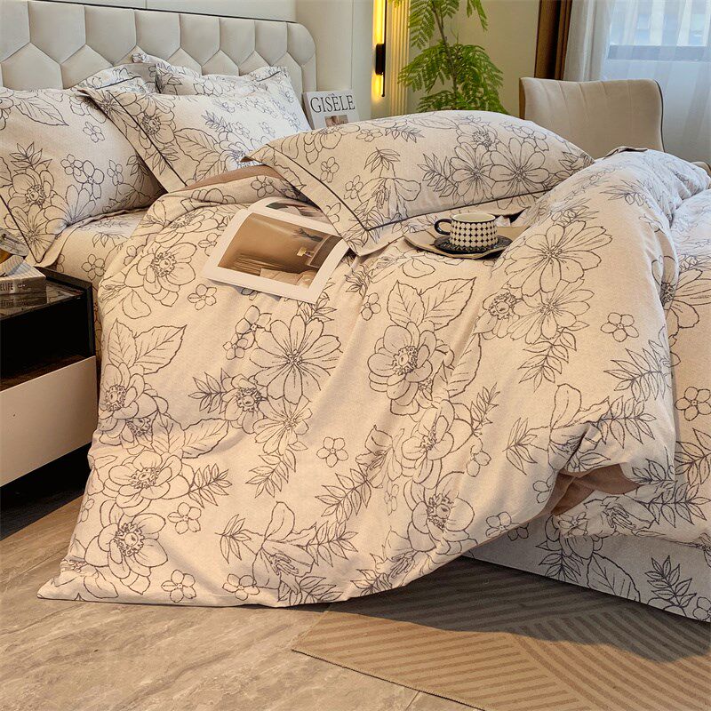 纯棉磨被套毛单件248x248rcm全棉1.8x200被罩7x7可定做尺寸1米8x2