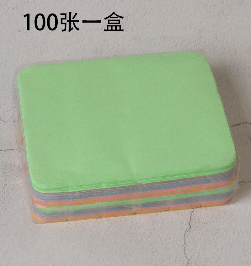 鹿皮眼镜布 海岛丝净布麂皮绒清洁布大 定制logoT印店名 定做印字