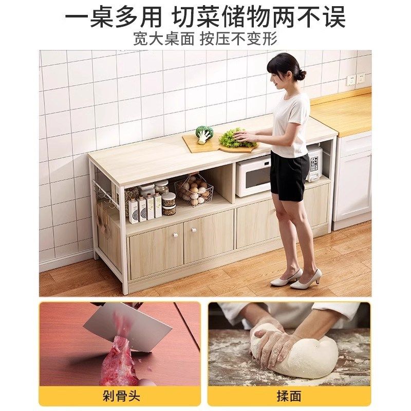 厨房置物a架落地多层家用靠墙橱柜餐边柜微波炉柜子靠墙一体收纳
