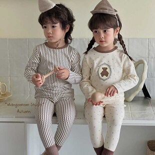 宝宝卡通睡衣裤 家居服童装 套装 长裤 男女童N长袖 儿童秋冬秋衣秋裤