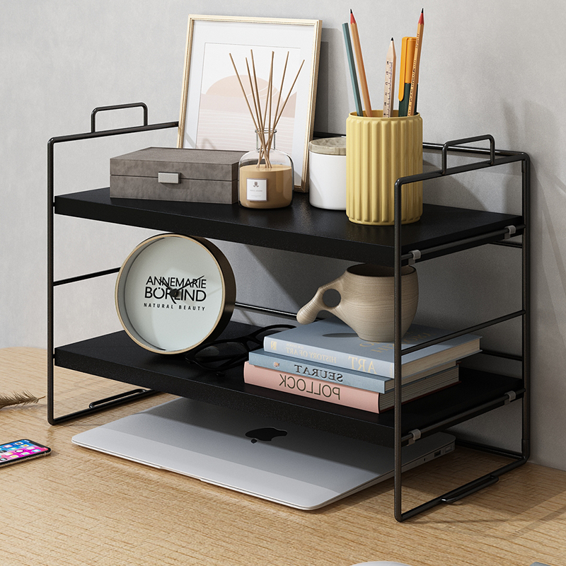 桌面置物架桌上书架简易餐桌多层整理收纳简约Q办公室办公桌小架