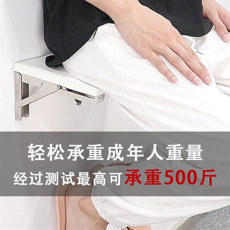 折叠304不锈钢三角o支架墙上置物架活动隔板伸缩层板支撑三脚托架