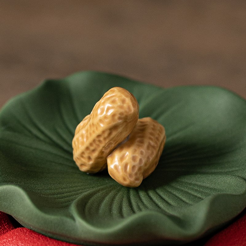 【好柿花生】柿子陶瓷烟灰缸家用带盖茶几茶桌个性防W风飞灰小摆