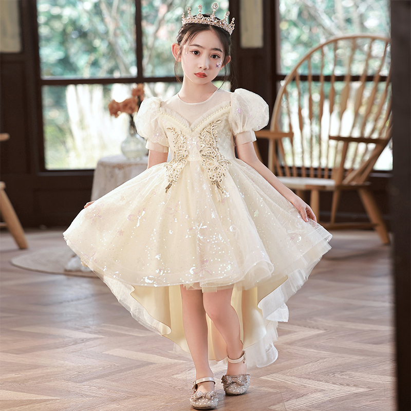 女童礼服轻奢小i众高端公主裙儿童主持人花童小女孩钢琴演奏演出