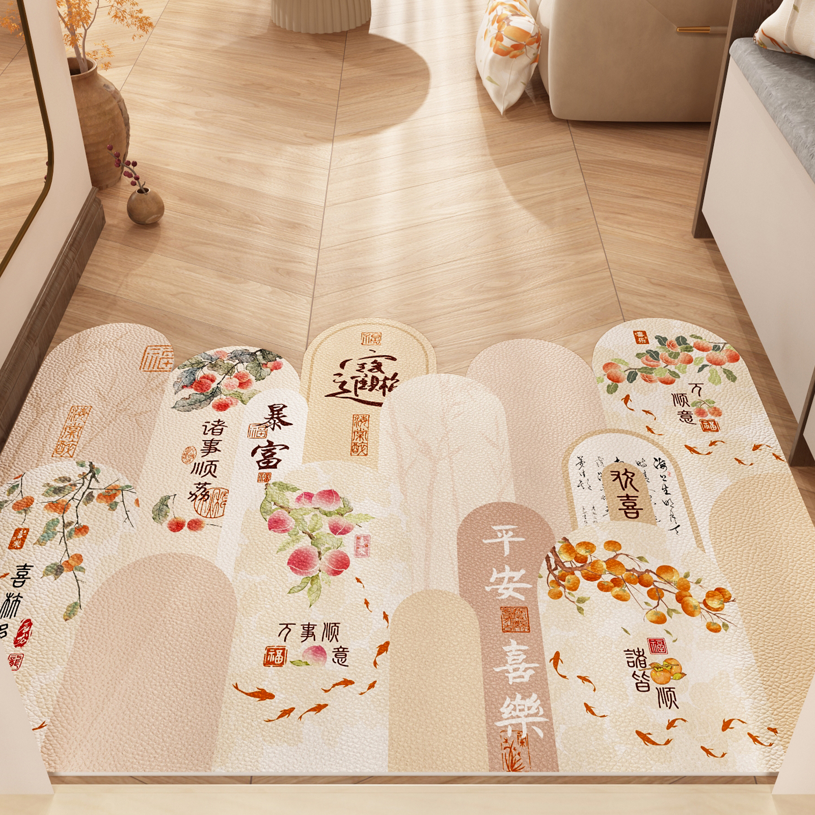 2024新款f门垫PVC入户门地垫免洗可擦耐脏地毯门口进门脚垫可裁剪