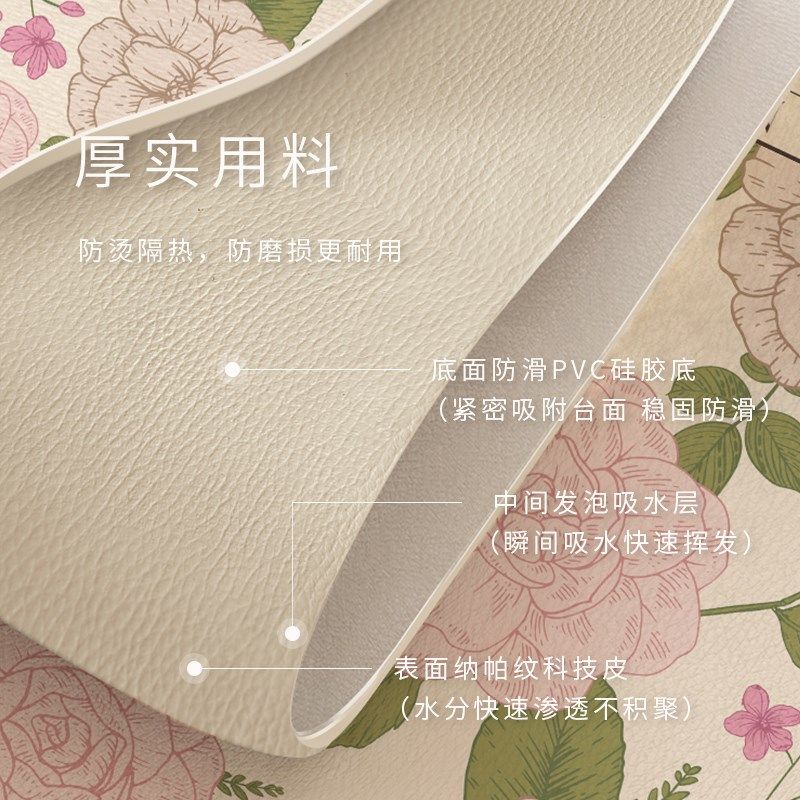 滚筒洗衣机盖垫皮革防尘垫烘w干机防晒罩垫布冰箱防尘盖布台面垫