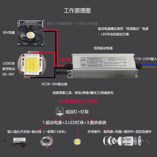 水族全光谱筒灯dioy套件陶缸养苔曝藻水陆缸水草缸植物吊灯配件