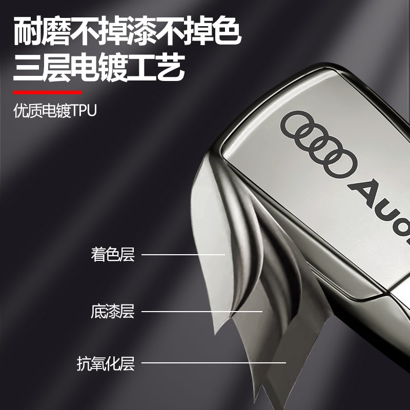 奥迪a4l钥匙套h2024款q5l专用车男士a5女高级s4高端壳a6l新款a3扣