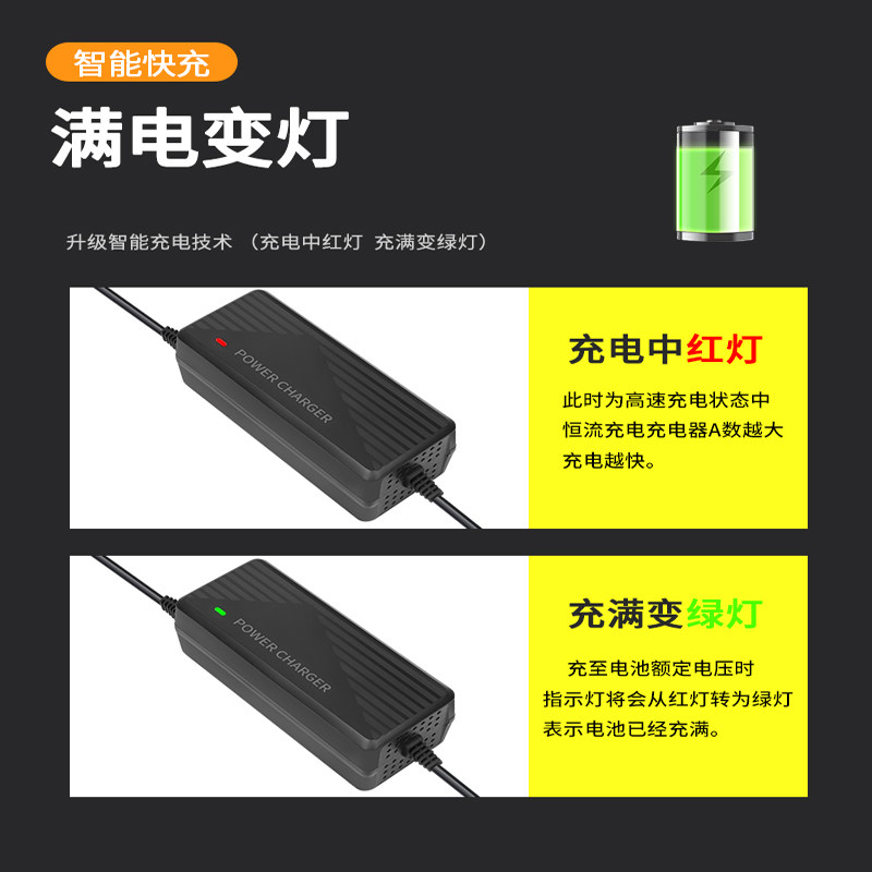 12V锂电池充电器大功率一体机3串1865C0聚合物大容量12.6V5A6A 10