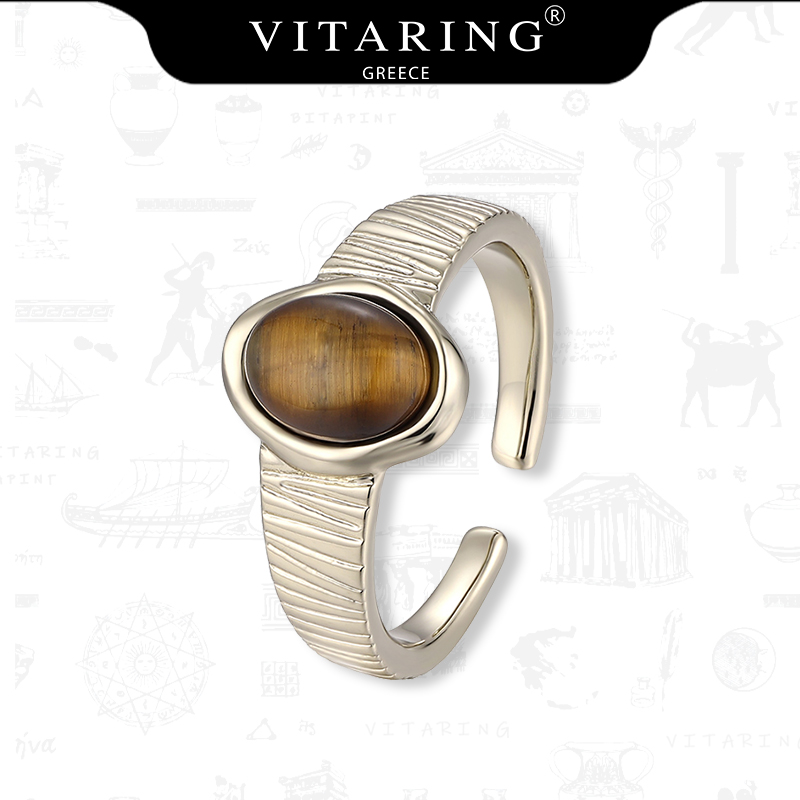 原创小众设计师虎眼石轻职女戒指