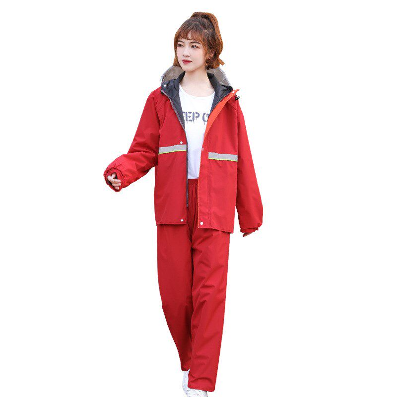 户外加厚双层反光雨衣雨裤套装男女成人分体电P动车摩托车劳保雨