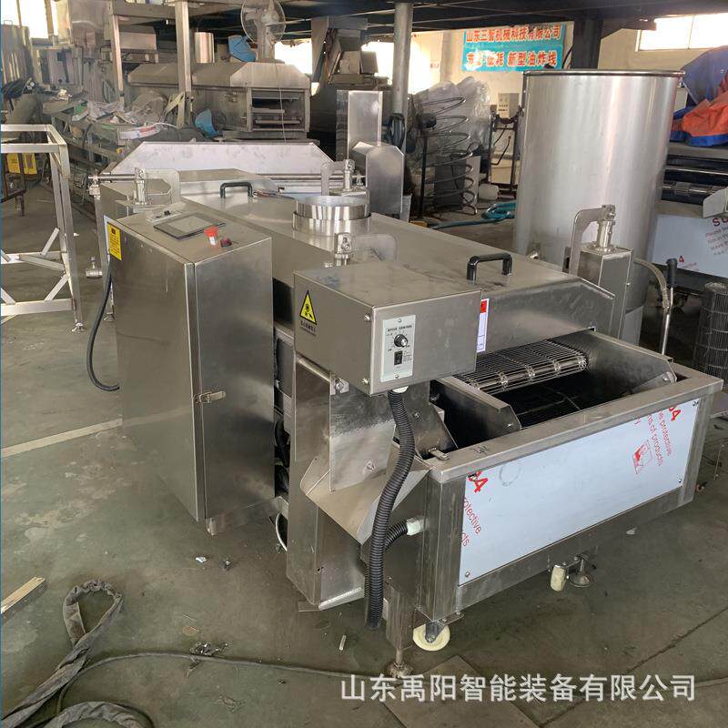 小龙虾油炸机 商用面筋麻球油饼棋子块饼干膨化成型油炸流水线