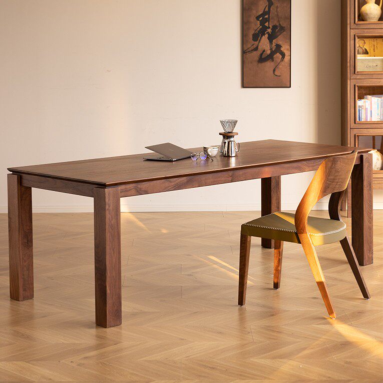 黑胡桃实木桌去客厅化书桌工作台