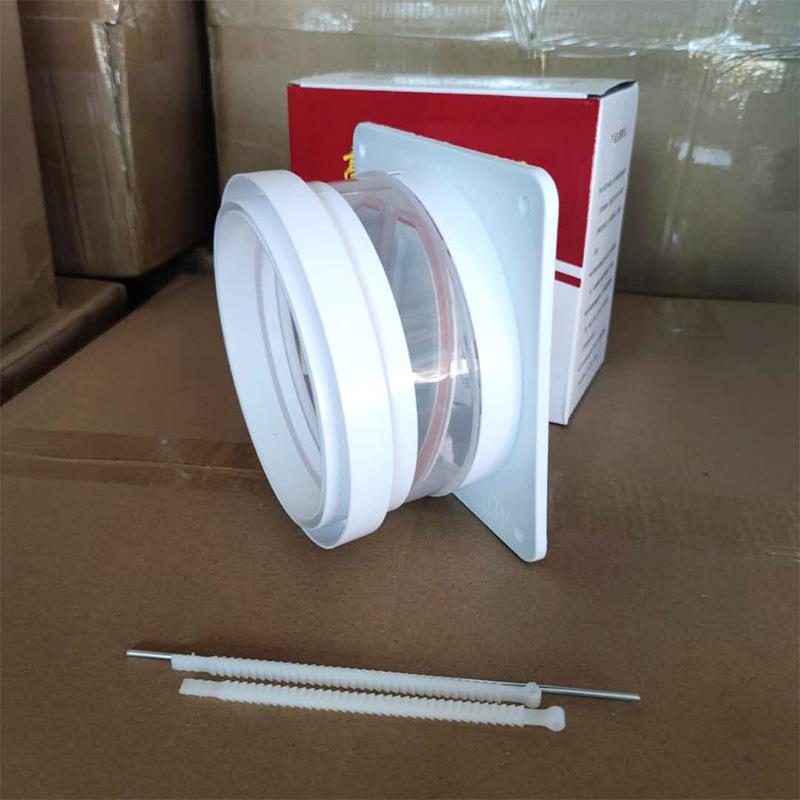 厨房油烟机烟道透明止回阀逆止阀双开门风口家用高效排烟排烟管