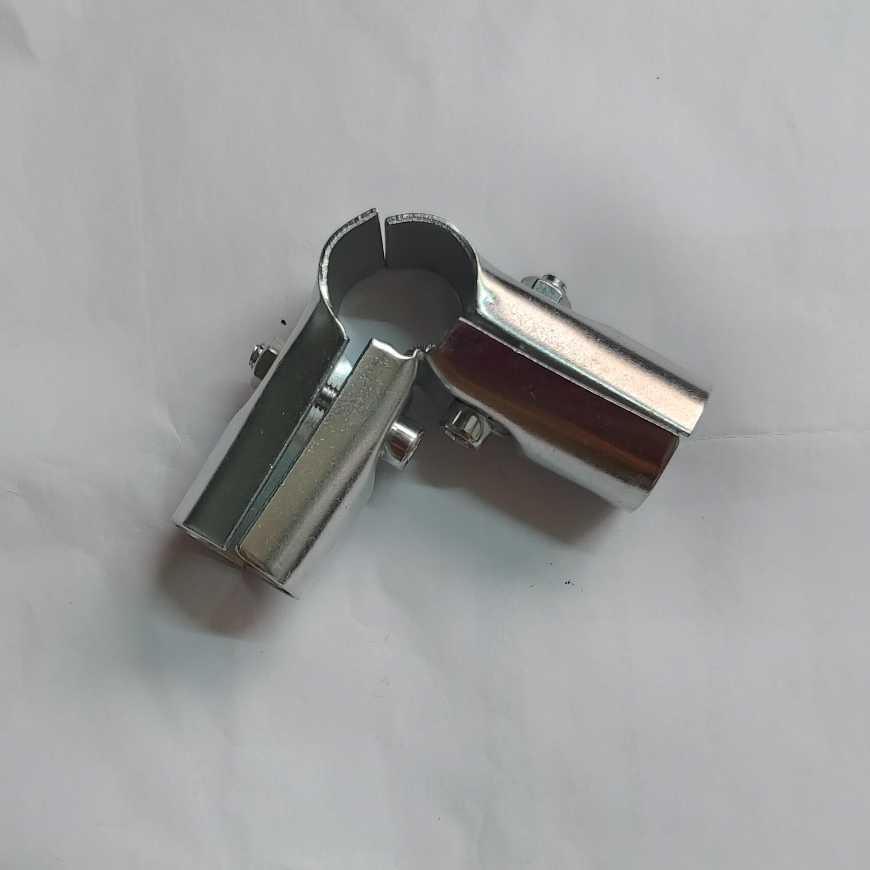 25MM不锈钢管连接件3通晾衣架配件单杆圆管货架两通连接件接头