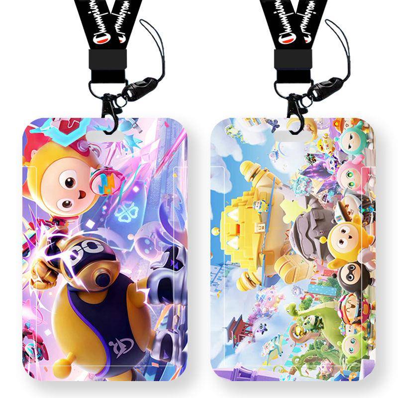 蛋仔派对五小只拟人学生校园卡套公交饭卡门禁地铁卡工作证件挂绳