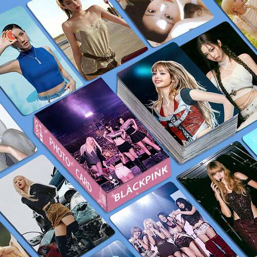 blackpink小卡55张高清高颜韩系女团全员写真周边三寸自印lomo卡