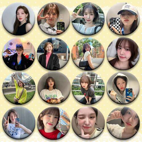 孙胜完Wendy 58mm吧唧女团背包明星痛包胸章礼物周边应援徽章挂件